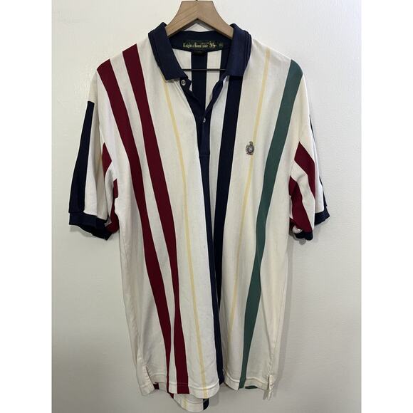Vtg 90s Preppy Old Money Rugby Equestrian Striped Polo XL Y2K Classic Hip Hop - Picture 1 of 14